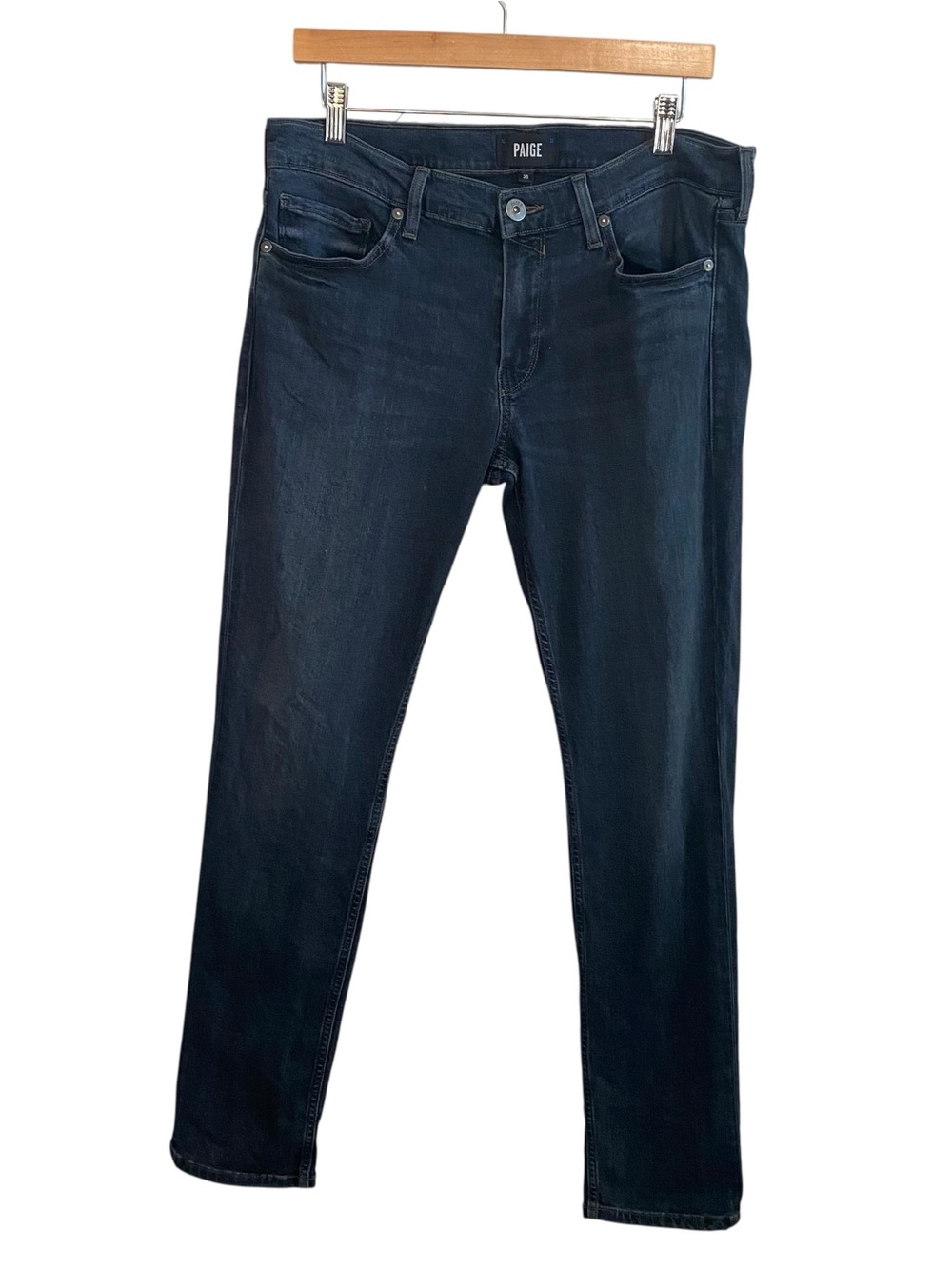 Paige Men's Dark Wash Croft Skinny Jeans in Lark Size 33